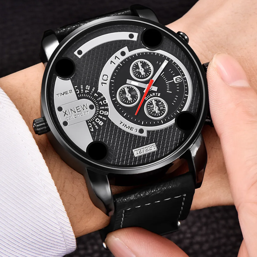 

Mens Watches Waterproof Sport Chronograph Quartz Military Wrist Watch Wristwatches Quartz Classic Casual Analog Watches