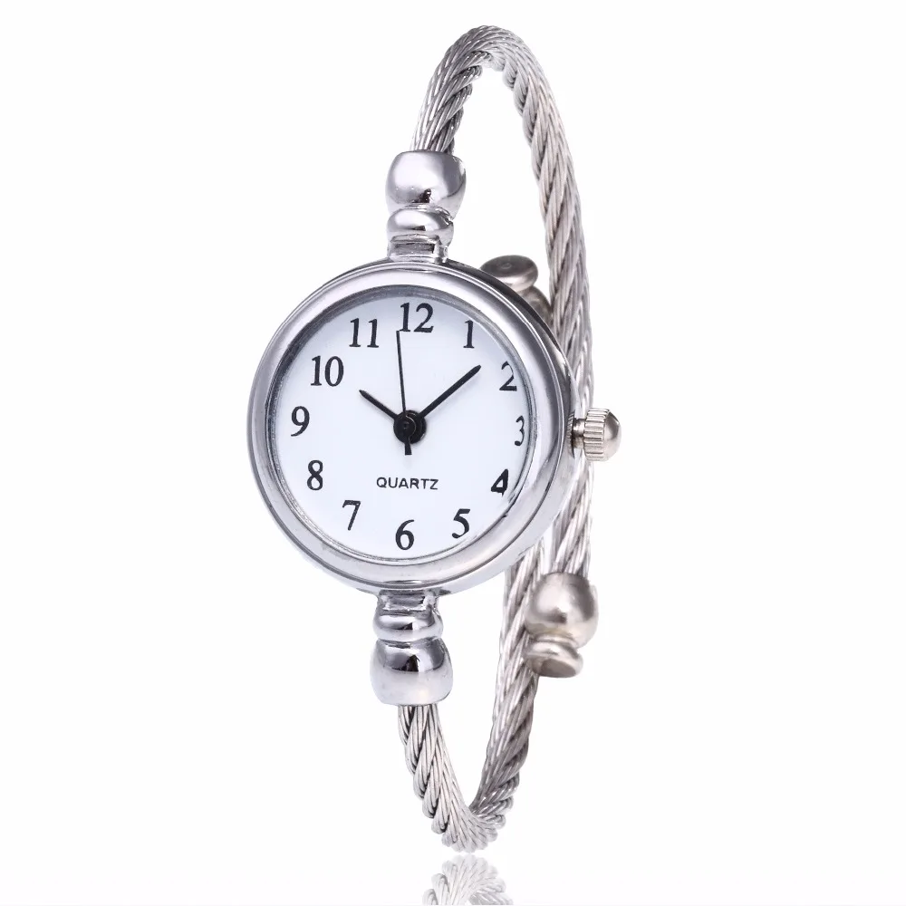 Простые Серебряные женские часы, элегантные маленькие женские часы с браслетом, новинка, модный бренд, Римский циферблат, Ретро стиль, женские наручные часы gif