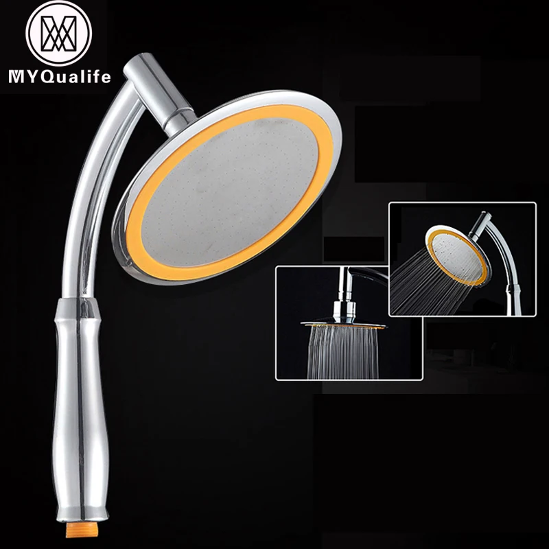 Rotate 360 Degree ABS Chrome Bathroom Rainfall Shower Head Water Saving