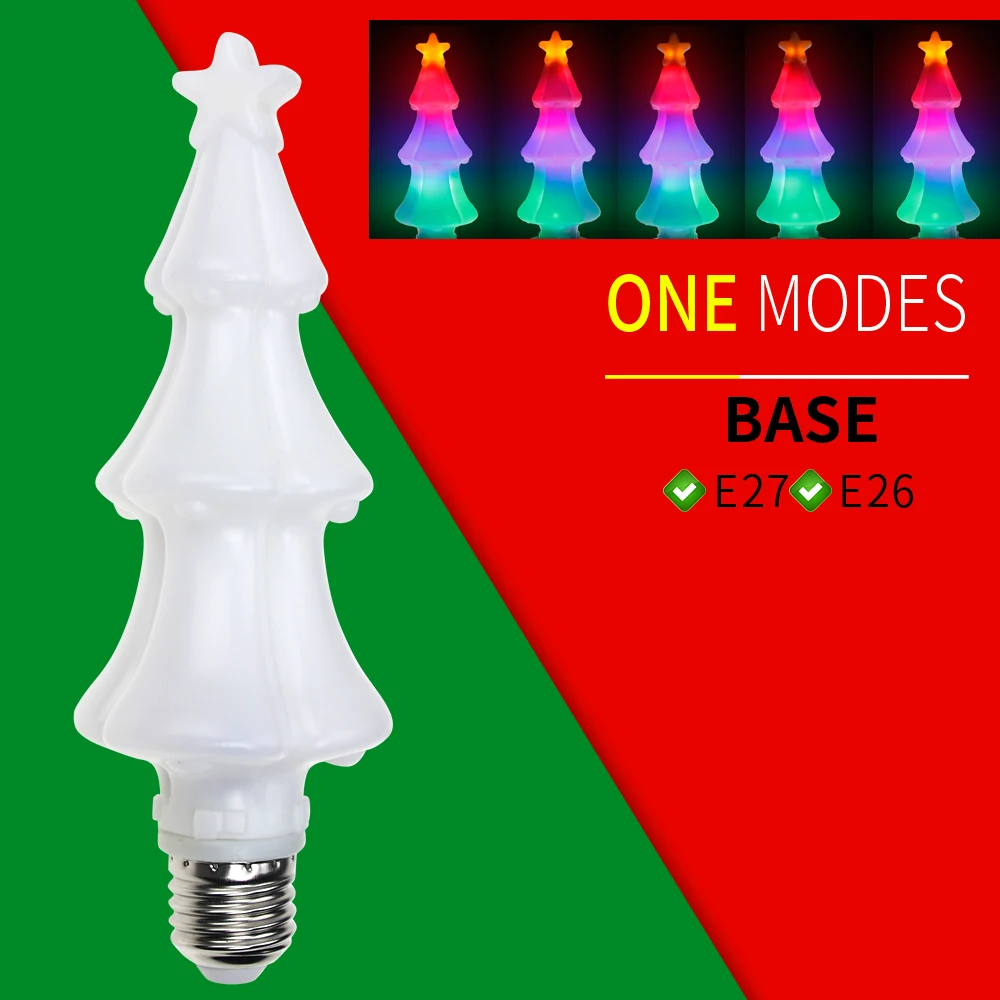 3D Christmas Tree LED Light E27 Holiday Decoration LED Bulb E26 Table Lamp 3W Colourful LED Flame Effect Light Bulbs AC85-265V 3D Christmas Tree LED Light E27 Holiday Decoration LED Bulb E26 Table Lamp 3W Colourful LED Flame Effect Light Bulbs AC85-265V