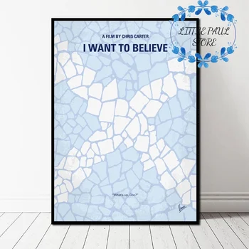 

The X Files I Want to Believe Minimal Movie Art Canvas Poster Wall Picture for Living Room No Frame