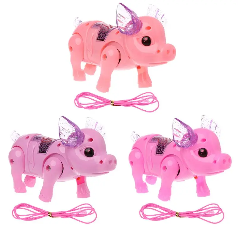 Милый Dreamy Pig Pet со светом ходить музыка Электронные Домашние животные Робот Игрушки для детей подарок для мальчиков девочек