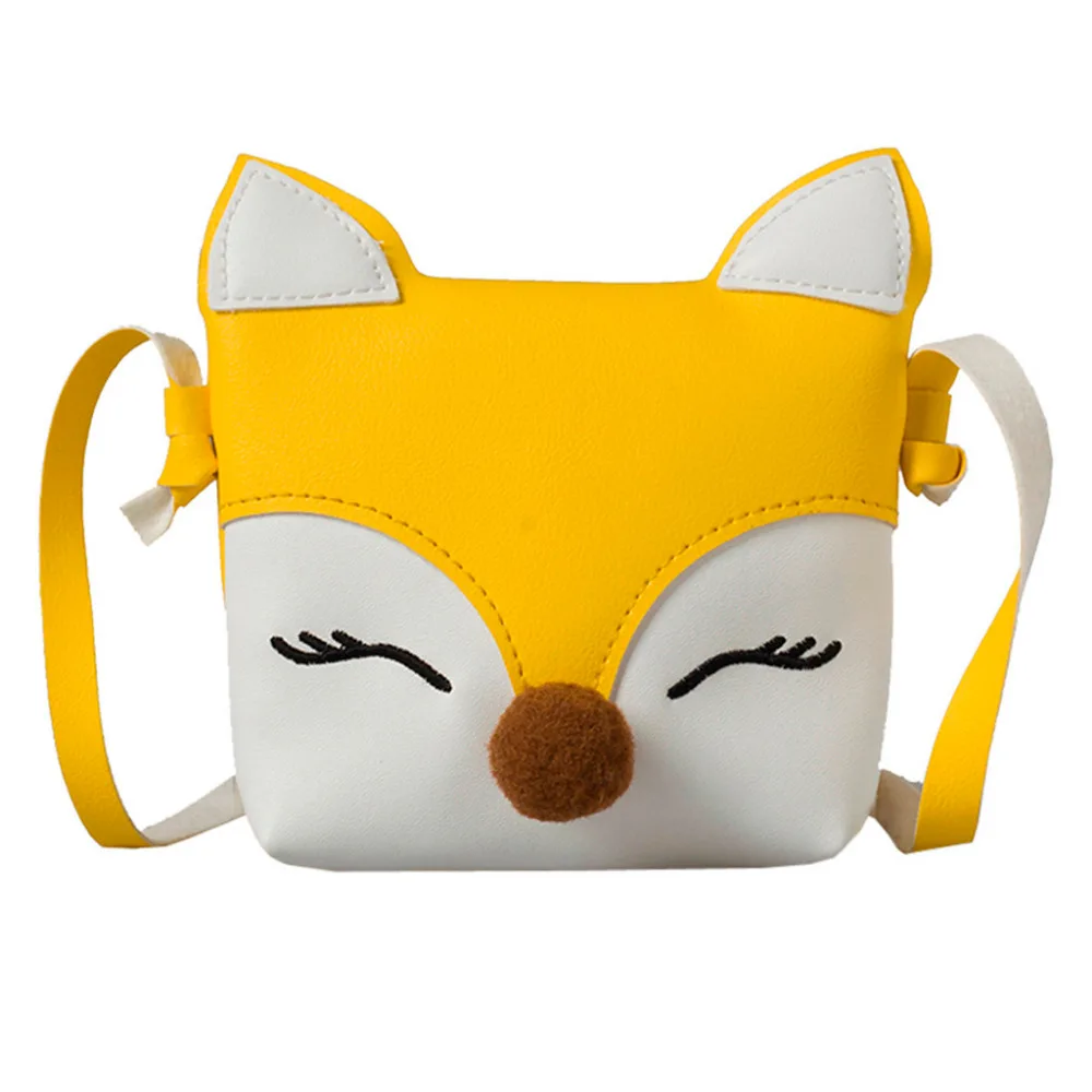 

Cute Fox Shape Children Shoulder Bag Fashion Girl Shoulder Messenger Bags Baby PU Leather Cross body Bags Packet A0101