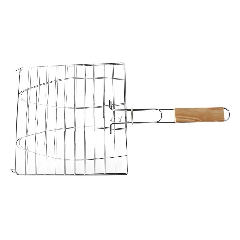 Durable BBQ Barbecue Grilling Basket For Fish Vegetable Shrimp Fruit Meat Camping Kitchen Rotisserie Accessories Parts