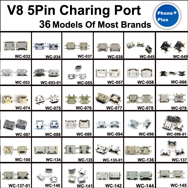 imágenes para 36 Modelos 72 UNIDS V8 5Pin Puerto de Carga Conector Jack Plug Con El Regalo para Nokia LG HTC Sony Huawei Xiaomi Meizu Para Lenovo ASUS etc imágenes para 36 Modelos 72 UNIDS V8 5Pin Puerto de Carga Conector Jack Plug Con El Regalo para Nokia LG HTC Sony Huawei Xiaomi Meizu Para Lenovo ASUS etc