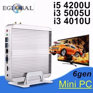 Eglobal 7-го поколения безвентиляторный мини ПК Windows10 Intel Core I7 7500U 2,7 ГГц Intel HD graphics 620 мини настольный компьютер