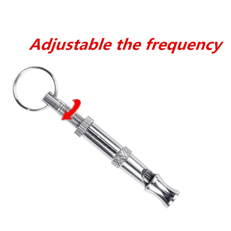 Pet Puppy Dog Whistle Stainless Steel Ultrasonic Flute Sound Repeller Keychain Cat Dog Training Feeding Tool Equipment For Dogs