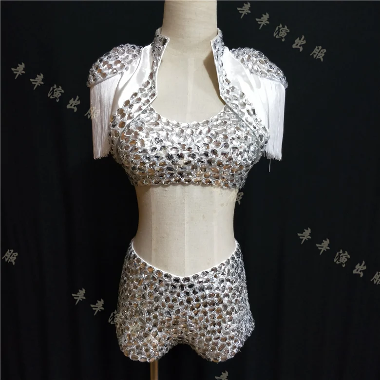  2019 DS singer model dancing suit diamond clothing one set performance suit pole dance suit
