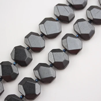 

Cut Iron Stones Middle Drilled Slice Rectangle Loose Beads Jewelry Charm Strand,Iron Hematite Faceted Slab Beads Crafts Necklace