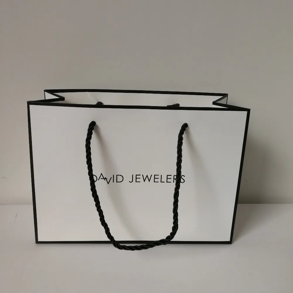 

Wholesale 500pcs/lot Custom Printed Your Own Logo High Quality Luxury Shopping Paper Bag