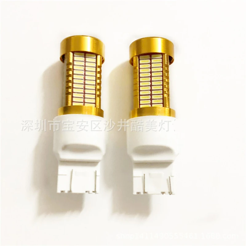 Yue Yi Shangpin 1 пара Высокая мощность T20 W21/5 Вт 7440 4014 106 smd LED Стробоскоп подсветка ширина