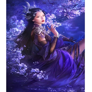 

Full Painting Diamond Diy Embroidered Diamond 3d Square Diamond Mosaic Paintings Icons Gifts Crafts Interior Girl in the flowers