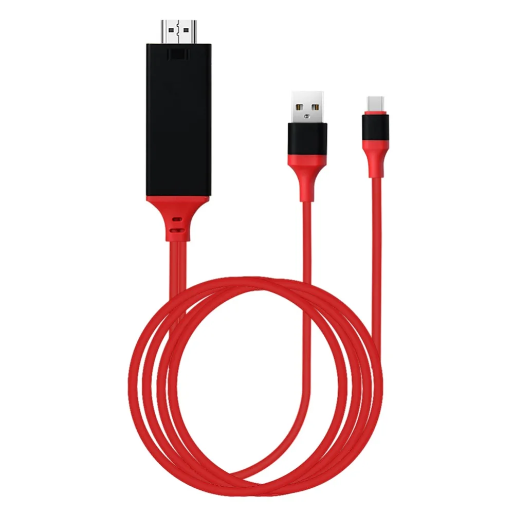 

2 in 1 USB-C Type C To HDMI Cable 4K HD Video Audio Charge Adapter Cable For Samsung Galaxy S8 Note 8 9 Huawei P30 Pro LG G6 V40