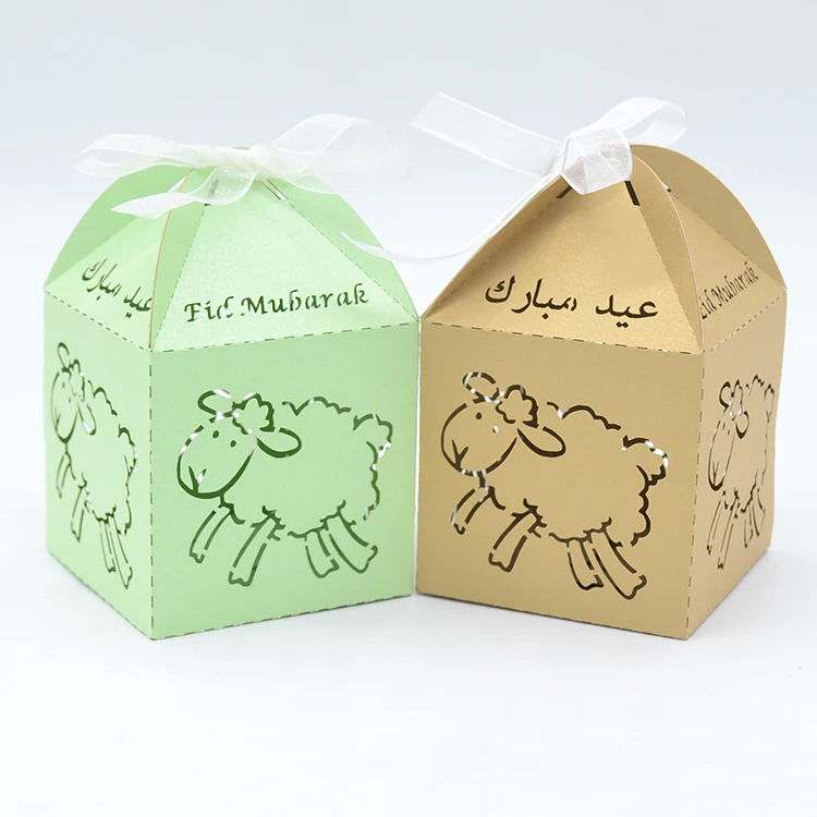 Милый ягненок на заказ лазерная резка Eid Рамадан baby shower вечерние подарочная коробка