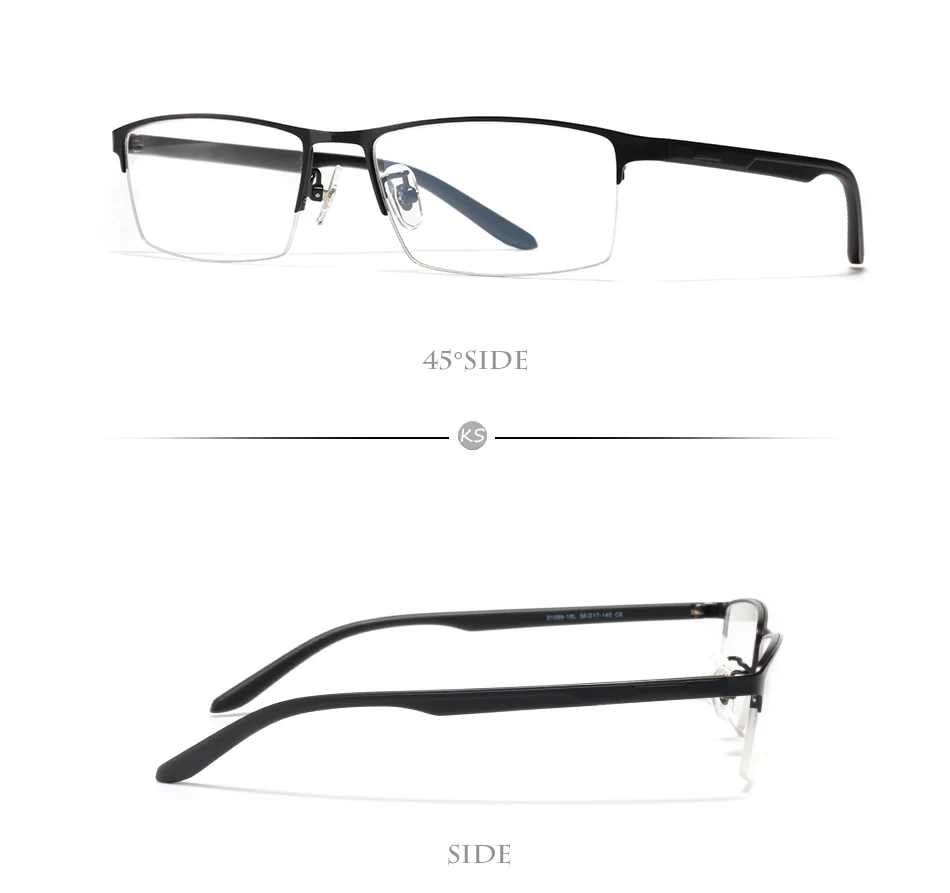 Kisunrise Titanium Alloy Optical Glasses Frame Men Ultralight Square Myopia Prescription Eyeglasses Eyewear KS055