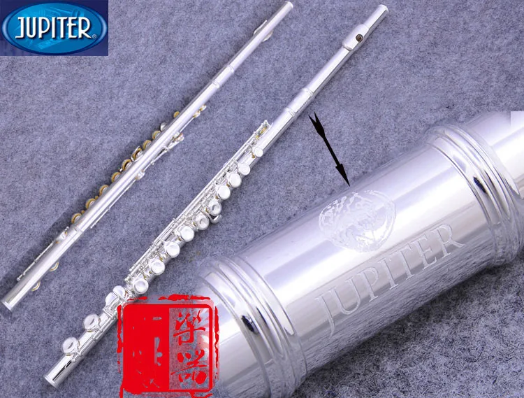 Тайваньский Юпитер JFL-511ES 16 закрытых отверстий C Ключ флейта из мельхиора посеребрение flauta поперечные инструменты чехол