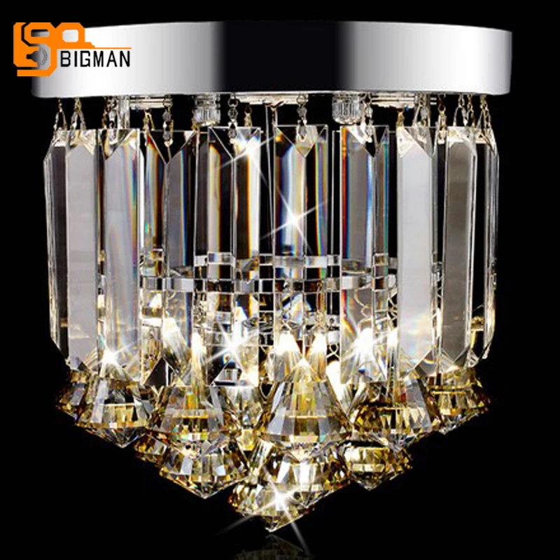 

new modern crystal chandelier Gu10 LED Light gold chrome ceiling fixtures lustres lamparas chandelier cristal hallway lighting