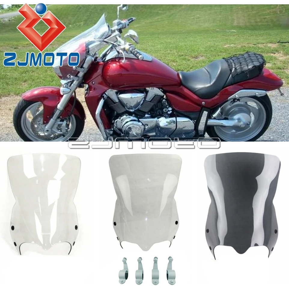 Motorcycle Smoke Clear Black Tint Front Windshield Wind Screen For