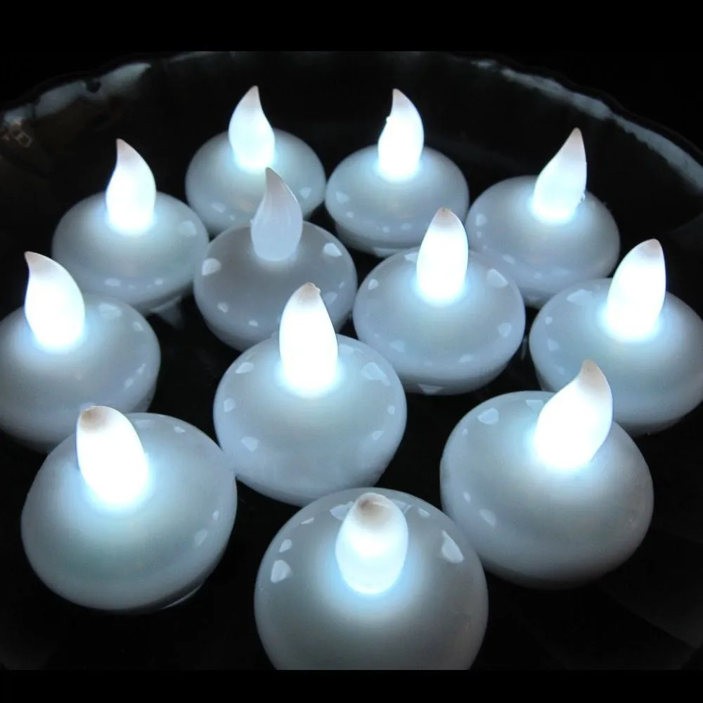 

Wholesale Waterproof Floating Tealight Tea Lights Flameless LED Candle Light for Wedding Party Birthday Decorative Candles