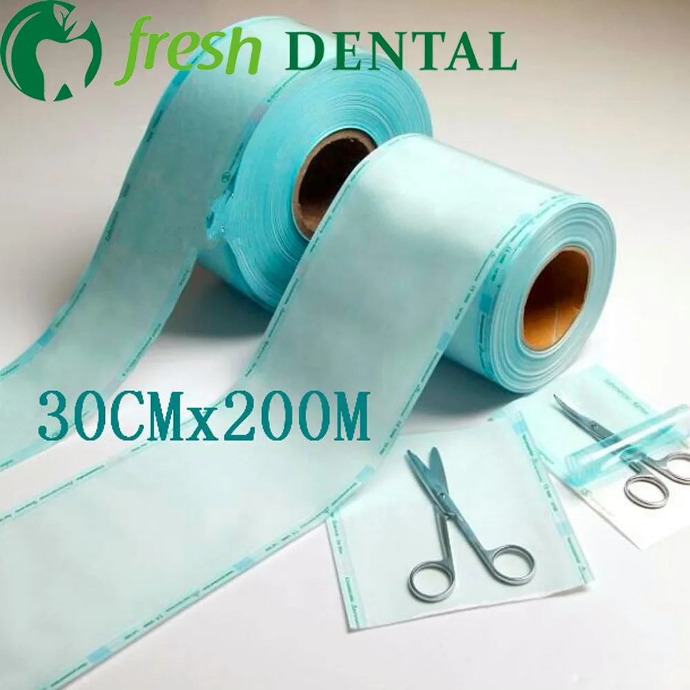 Плоские термоизолированные пакеты для дезинфекции 30 см * 200 м|sterilizer dental|dental filmbag bag