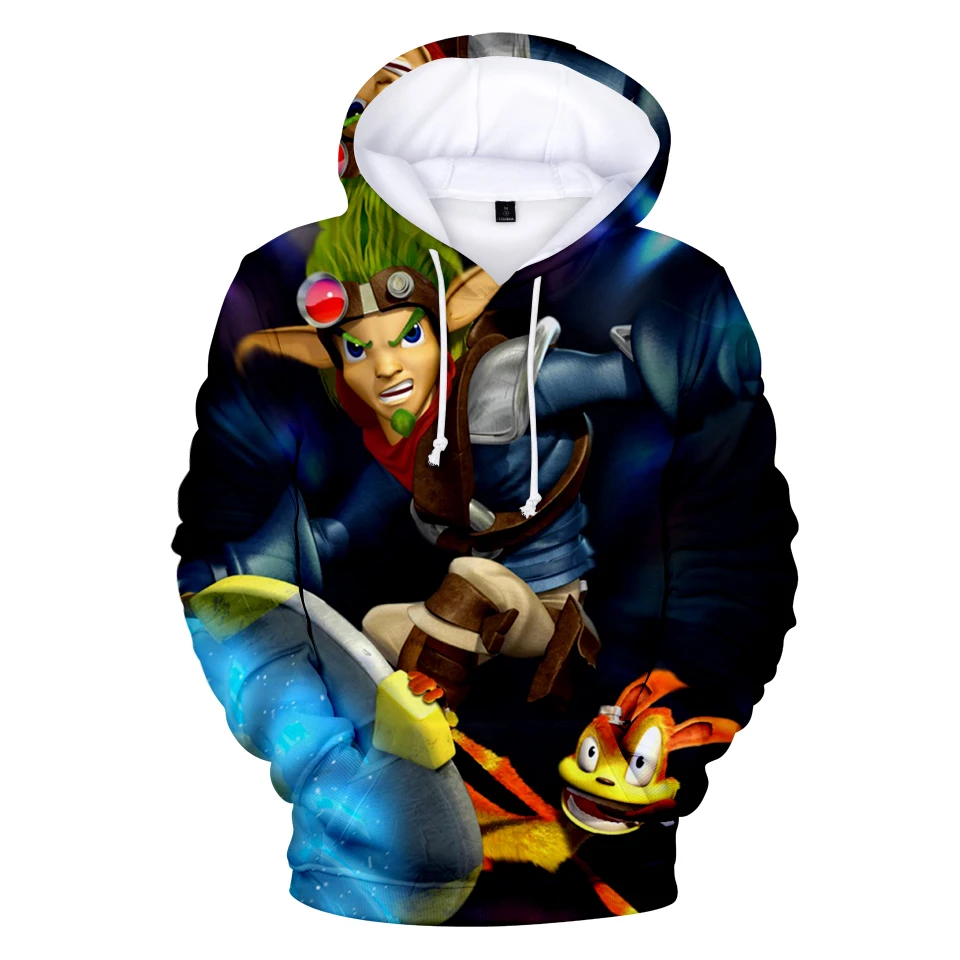 Горячая игра 3D Jak 3 Kpop Повседневная зимняя с капюшоном Jak3 толстовки Harajuku кофты 2019