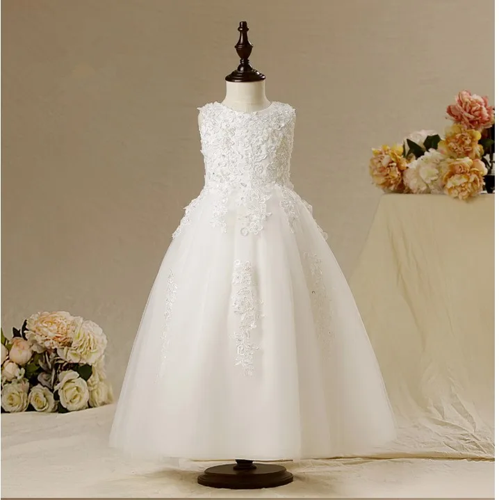 

Multi-color Girls Holy Communion Dresses Lace Kids Evening Gown Ankle-Length Pageant Dresses for Girls Mother Daughter Dresses