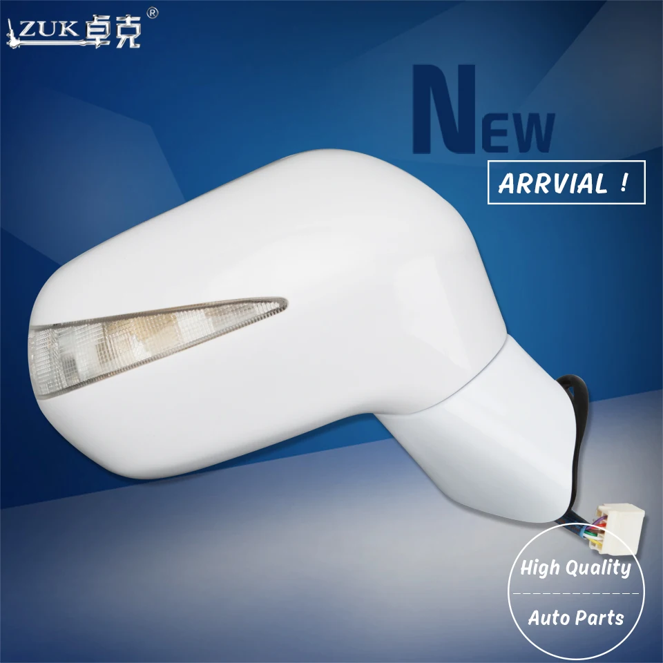 

ZUK 2PCS Outer Side Rearview Mirror Assy For HONDA CIVIC FA1 FD1 FD2 2006 2007 2008 2009 2010 2011 Base Color 5PINS 7PINS Wires