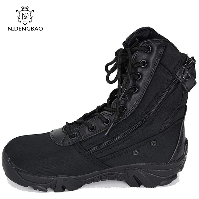 Tanie Kamuflaż buty wojskowe mężczyźni buty Oxford tkaniny wysokiej walki buty wojskowe jesień kostki Botas Hombre armia obuwie robocze Plus rozmiar 45