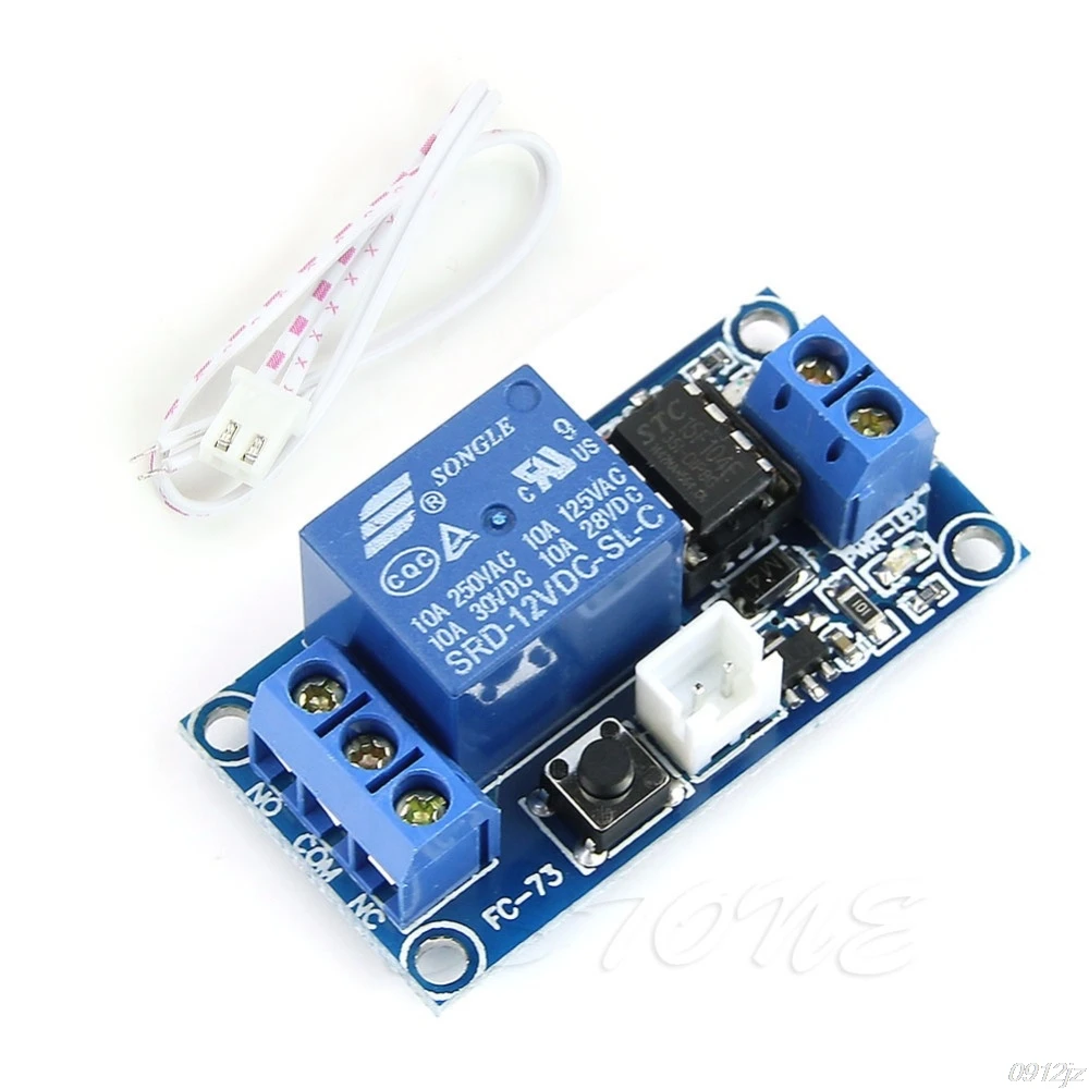 1PCS 12V 1 Channel Latching Relay Module with Touch Bistable Switch MCU Control 