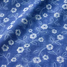 Полметра японская хлопковая ткань Лоскутная стеганая ткань текстиль для шитья Индиго стиль цветок А