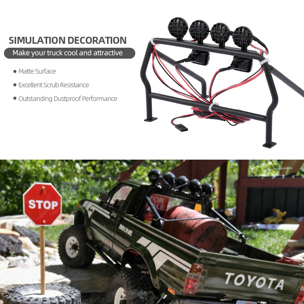 RC части высокое качество металлическая рулонная клетка ведро с 6 светодиодный