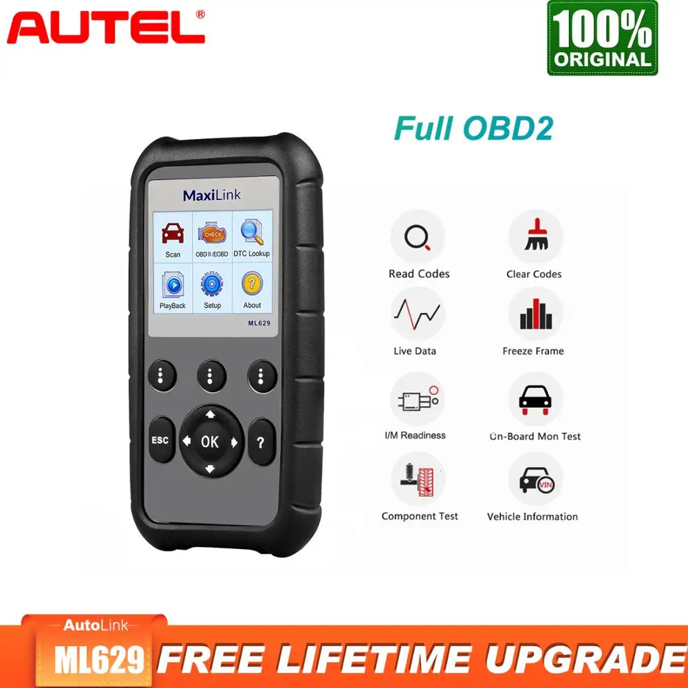 

Autel ML629 OBD2 Auto Scanner Diagnostic Tool ABS SRS Car Diagnostic obdii obd ii Scanner Eobd Automotivo Car Scan tools