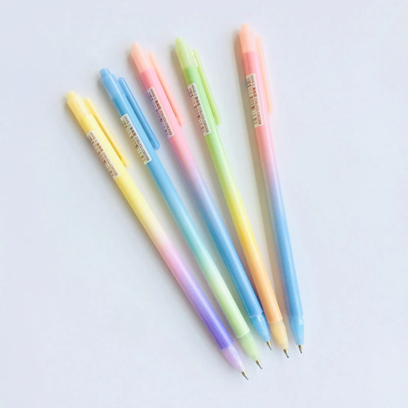 

3X Simple Slim Gradient Ball Ballpoint Pen School Office Stationery 0.5mm