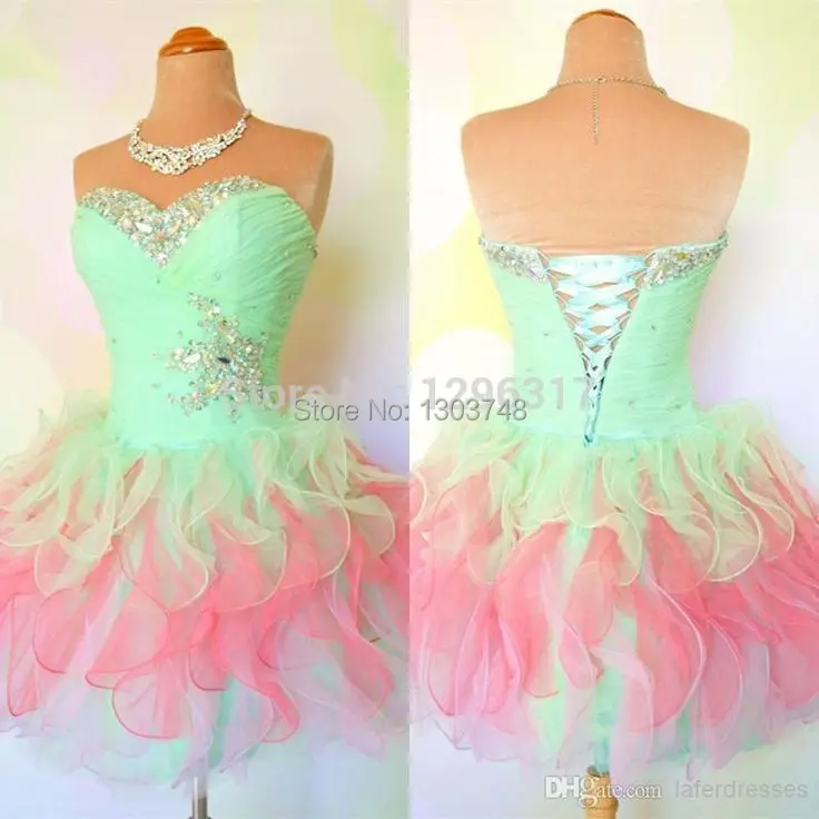 Elegant Short Prom Dresses 2015 Strapless Style With Gauze Ball Gowns Manual Drill Decorative Strap Bridesmaid DressesVestidos | Свадьбы и