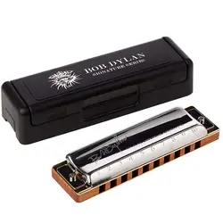 Hohner Губные гармоники Боб Дилан серии Signature Блюз Арфы диатоническая Губные гармоники 10 отверстие 20 Тон Музыкальные инструменты рот Органы