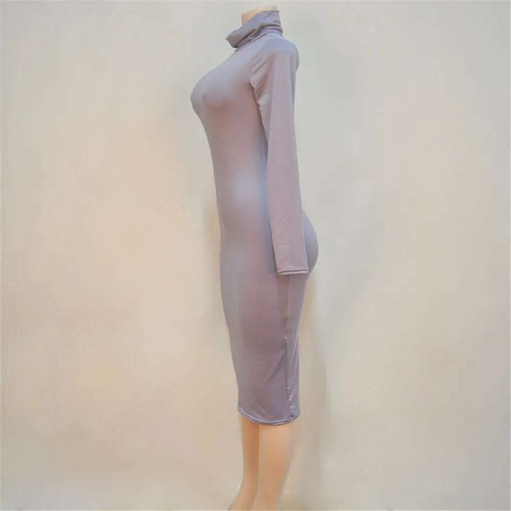 Party Slim Hip Bodycon Dress Vestidos Clubwear Women Sexy Club Dress Turtle Neck Long Sleeve Dresses Elegant Pencil Dress (27)
