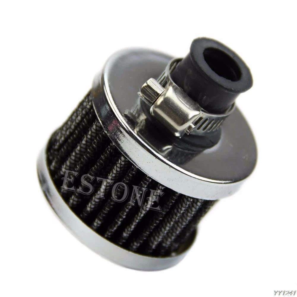 

-12mm Sliver Car Motor Cold Air Intake Filter Turbo Vent Crankcase Breather Sales-W112