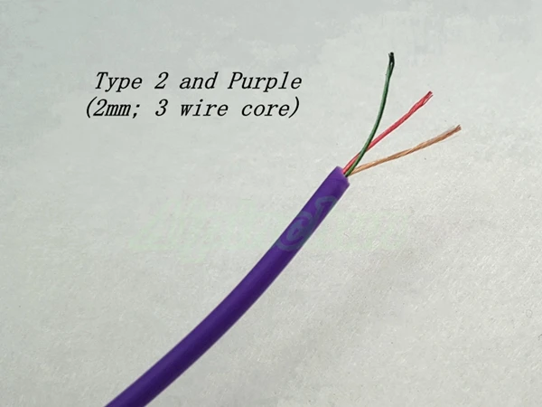 Aipinchun 20 метров DIY аудио кабель для наушников Ремонт Замена наушников медный провод TPE шнур - Цвет: Type 2 and Purple