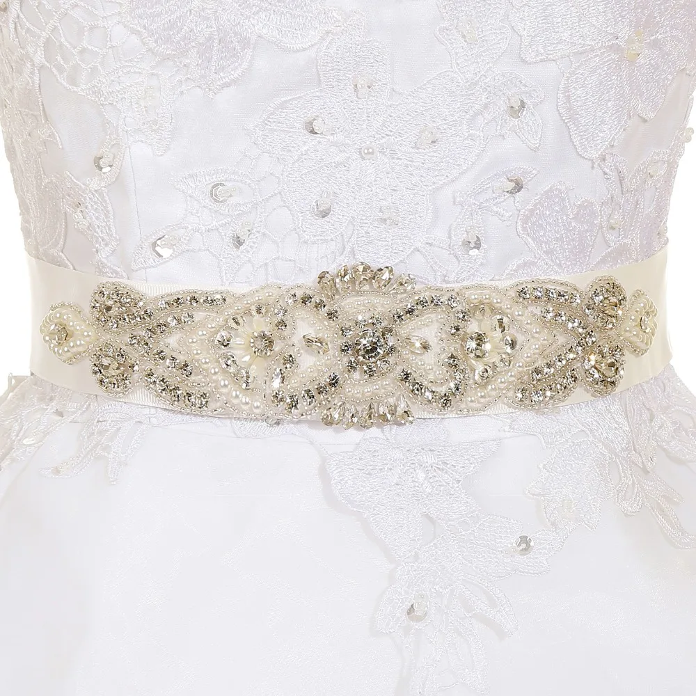 Новые Свадебные ремни со стразами и жемчугом для свадебного платья белый свадебный пояс свадебные аксессуары Дешевые Cinturones Novias