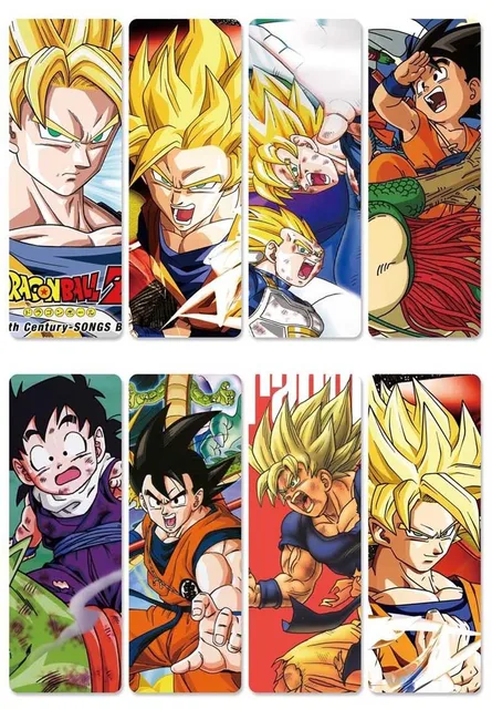 8pcs/set Anime PVC Bookmarks of Dragon Ball Z Printing With Son Goku ...
