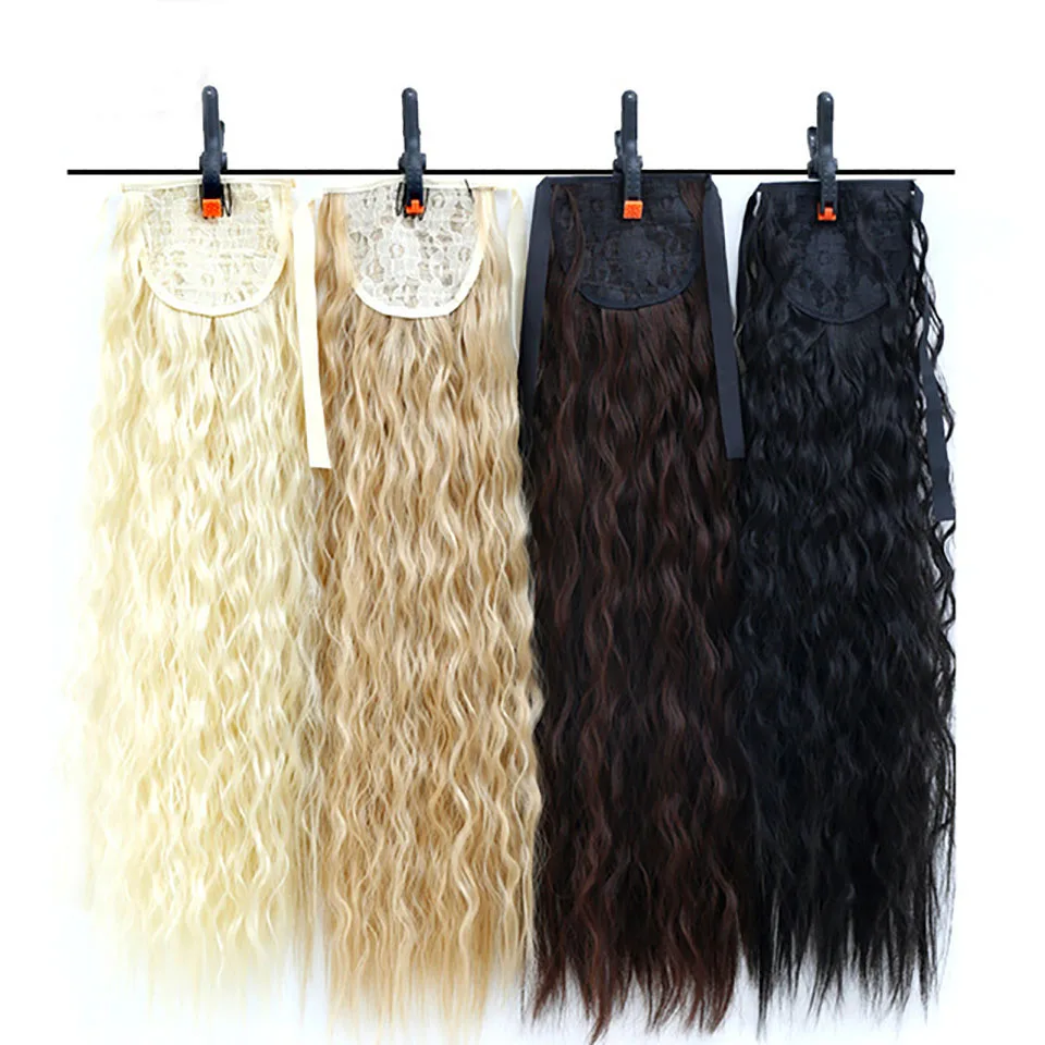 

Synthetic Ponytail Heat Resistant DIFEI Claw and Ribbon Drawstring Ponytails Long Curly Ponytail for Women