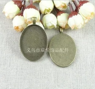 

Free Shipping(A2190) 30mmx40mm oval bronze Cameo Settings Alloy Cork Base Making Charm Pendant Jewelry Accessories Findings