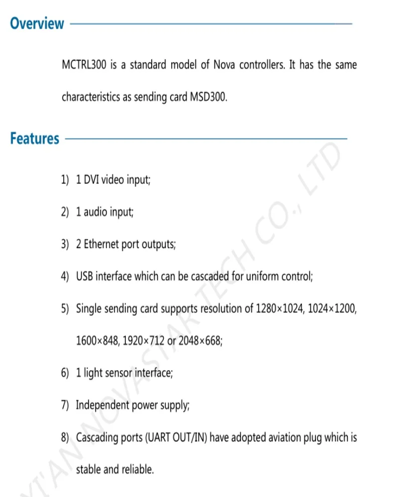 Разрешение поддерживается 1280*1024 или на заказ полный цвет RGB контроллер резервного заряда с led-дисплеем Novastar MCTRL300 отправить коробку