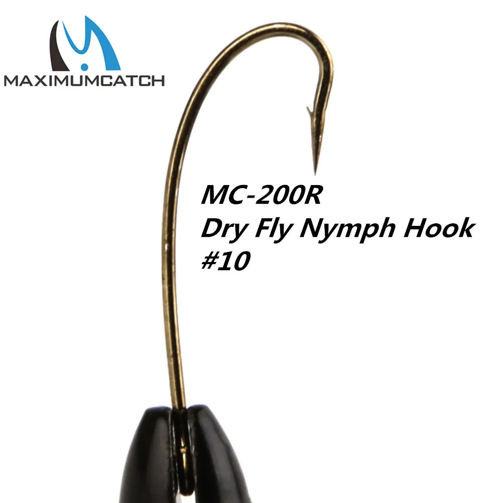 MC-200R Maximumcatch 500 Шт. Fly Нимфа рыболовный Крючок Размер 19*7 ММ Связывая Сухой крюк |