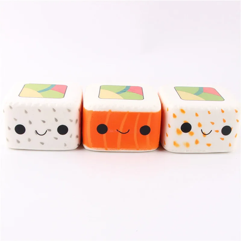 Cute Simulation Japanese Square Rice Ball Sushi Squishy Soft Toys