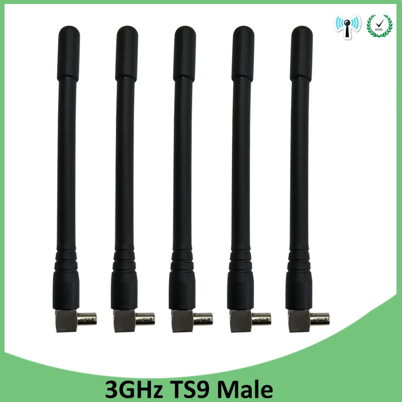 

5pcs 3G 4G lte antenna 3dbi with TS9 plug connector antena 1920-2670 Mhz antenne FOR Huawei modem wireless lte repeater antennas
