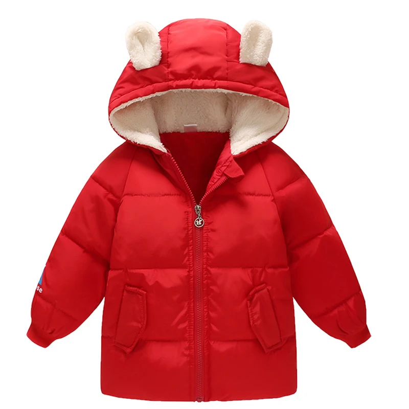 

New 2018 Fashion Children Winter Jacket Girl & boys Winter Coat Kids Warm Thick Fur Collar Hooded down Coats For girls clothing