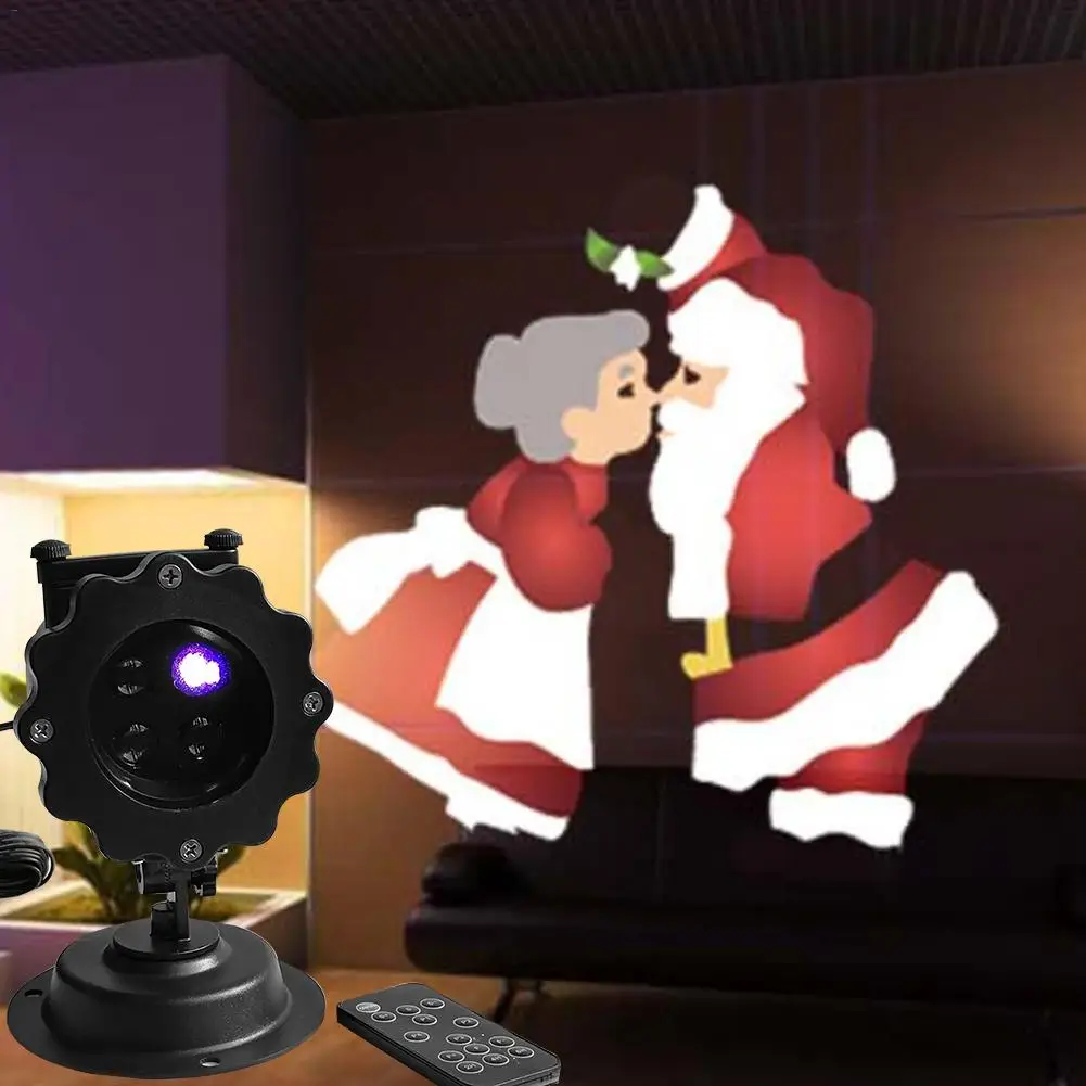 Анимационный узор пленка лампа светодиодный газон лазерный проекционный светильник светодиодный Рождественские огни бытовой свет для