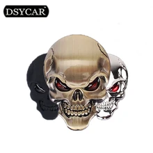 DSYCAR 3D Metal Skull Car Sticker Logo Emblem Badge Decals Car Styling for Fiat Bmw Ford Lada Audi opel volvo Honda Toyota Benz