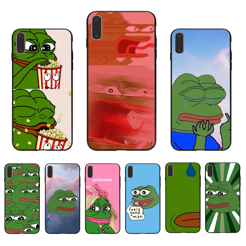 Чехол IMIDO Sad frog wolf для Iphone 7 8 7PLUS 8PLUS X XS XR XSMAX 5 5S SE 6 6S 6plus 6splus|Бамперы| |